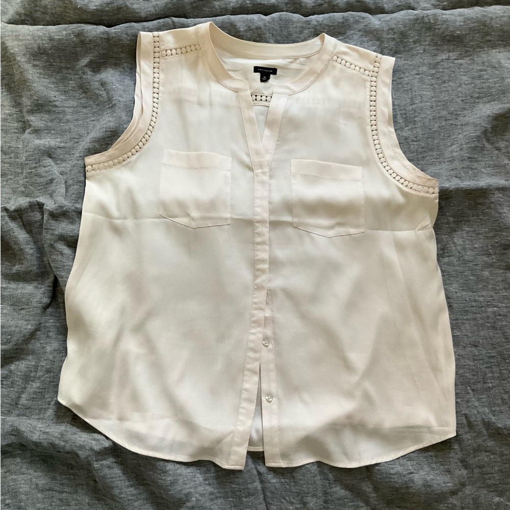 Ann Taylor sleeveless XL polyester top